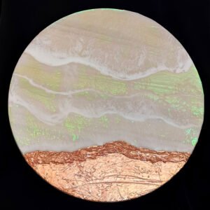 Iridescent Waves, Copper Coast, 18 inch round